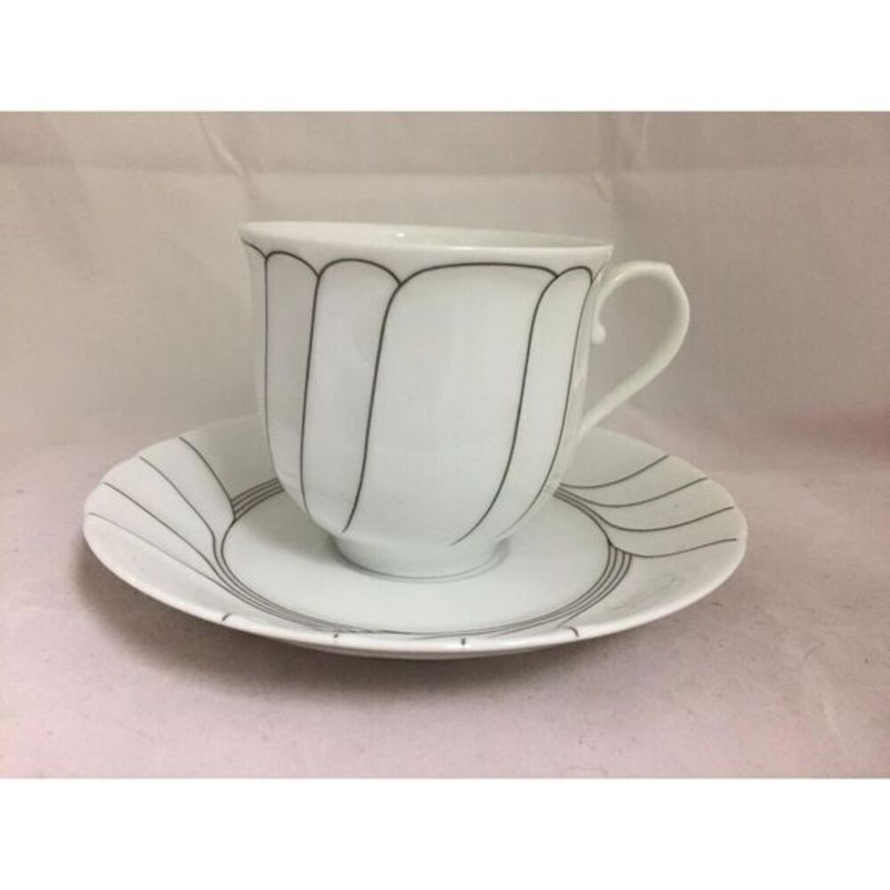 Mikasa Fleetwood L9708 Teacup Cup & Saucer Set (s) Art Deco